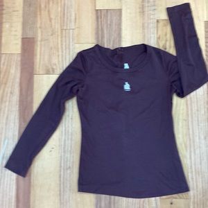 Vintage Lanvin Brown Stretch Top  Polyester/spandex Size S, Fits Nicely!